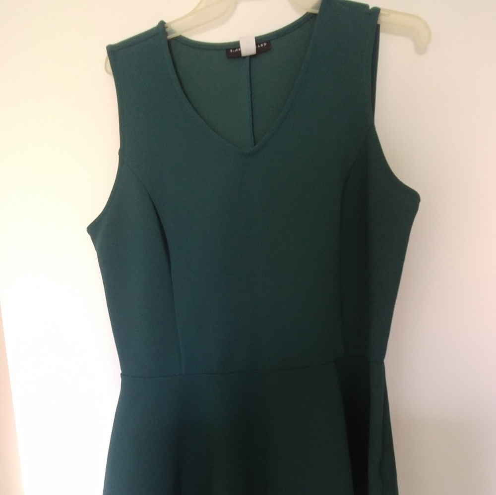 Vintage style fit and flare teal blouse